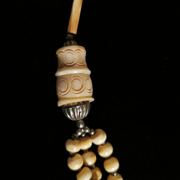 Carved Bone Necklace - Picture 4 of 5